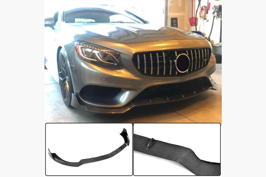 Mercedes S-class C217 Coupe 2014–2020 Karbonový lip na přední nárazník Lip V2 (pro AMG-Line 2015-2018, karbon) Fotografie 2
