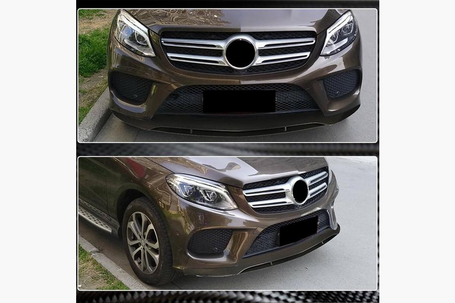 Mercedes GLE Coupé C292 2015–2019 Přední lip spoiler na nárazník (pro GLE43 AMG, plast) Fotografie 3