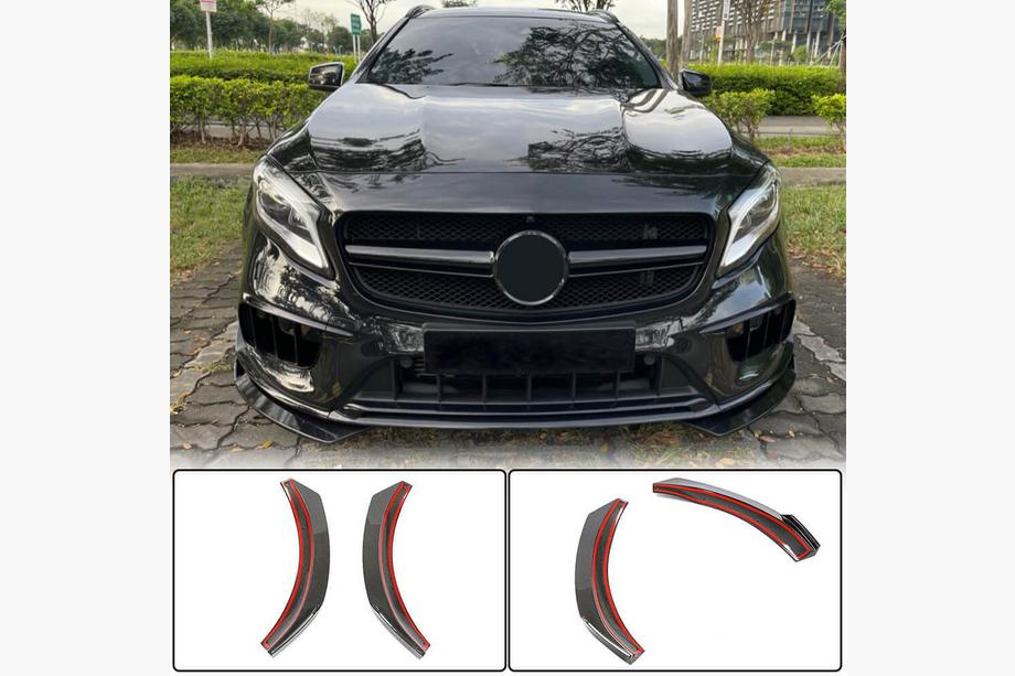 Mercedes GLA X156 2014–2019 Karbonové nástavce na přední nárazník Flap (pro GLA45 AMG 2017-2020) Image
