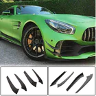 Mercedes AMG GT C190/R190 2014–2022 Karbonové nástavce na přední nárazník V1 (pro GT R 2016-2019, karbon) fotografie 1