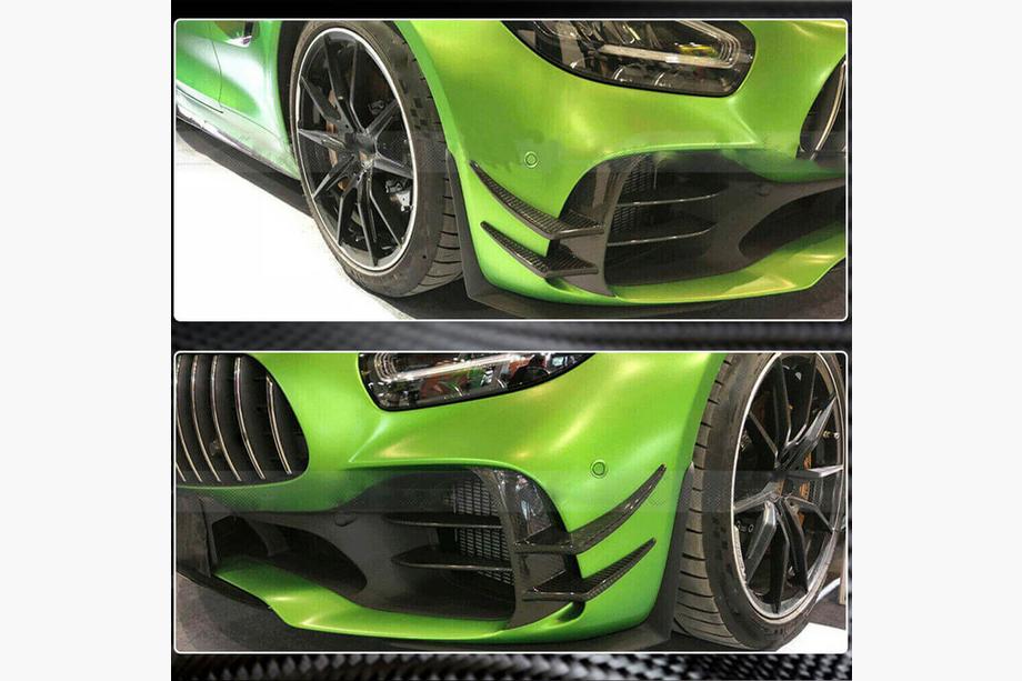Mercedes AMG GT C190/R190 2014–2022 Nástavce předního nárazníku V2 (pro GT R 2016-2019, suchý karbon) Fotografie 4