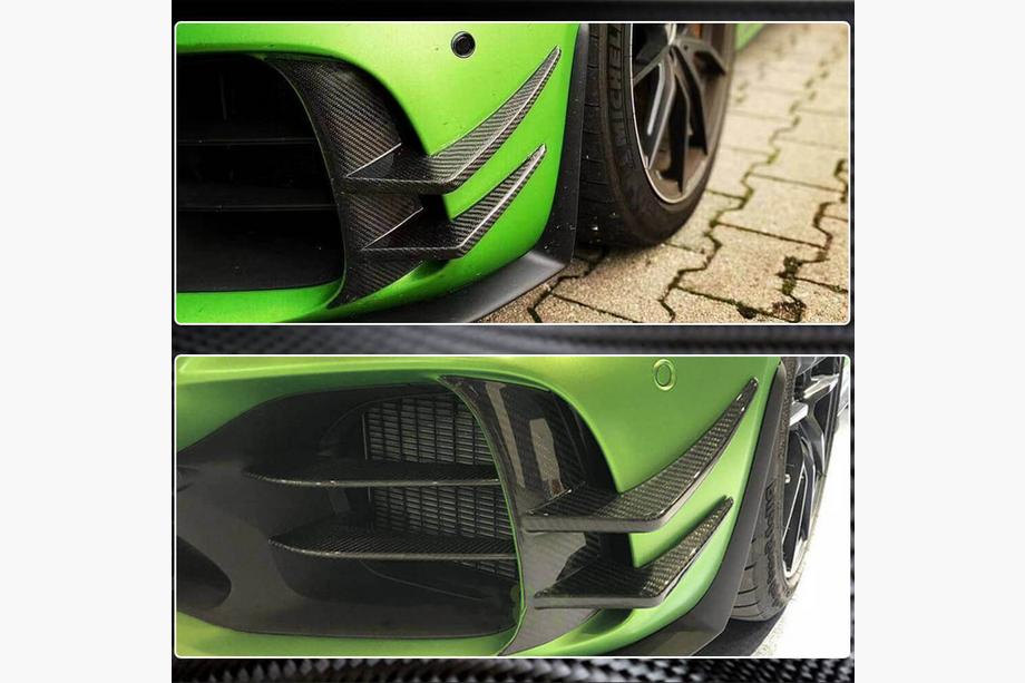 Mercedes AMG GT C190/R190 2014–2022 Nástavce předního nárazníku V2 (pro GT R 2016-2019, suchý karbon) Fotografie 5