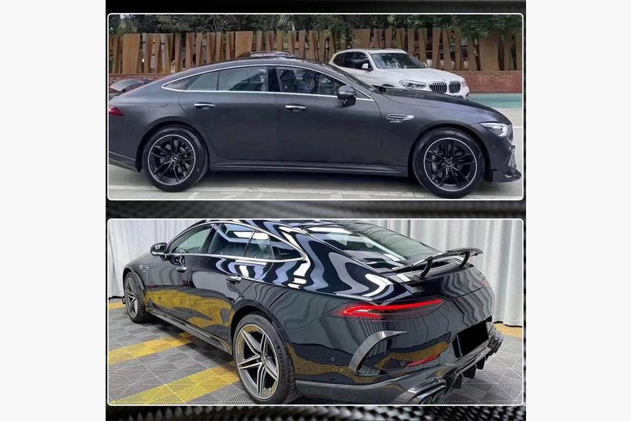 Mercedes AMG GT 4 X290 2018– Boční prahy (pro GT53 2018-2022, suchý karbon) Fotografie 5