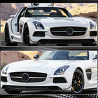 Mercedes SLS C197 2010–2014 Karbonové nástavce na přední nárazník Flap V1 (karbon) fotografie 5