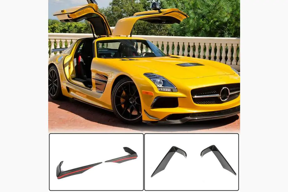 Mercedes SLS C197 2010–2014 Nástavce na přední nárazník Flap V2 (karbon) Image