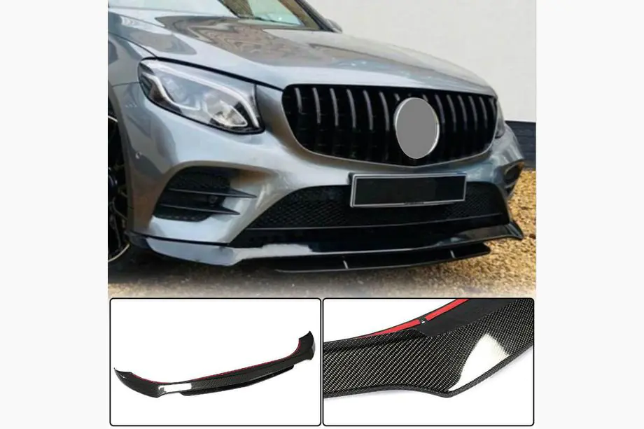 Mercedes GLC Coupé C253 2016–2023 Karbonový nástavec předního nárazníku Lip (pro AMG-Line/GLC43 AMG) Image