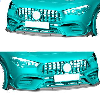 Karbonový přední lip spoiler na nárazník (pro CLA45 AMG SD) fotografie 2