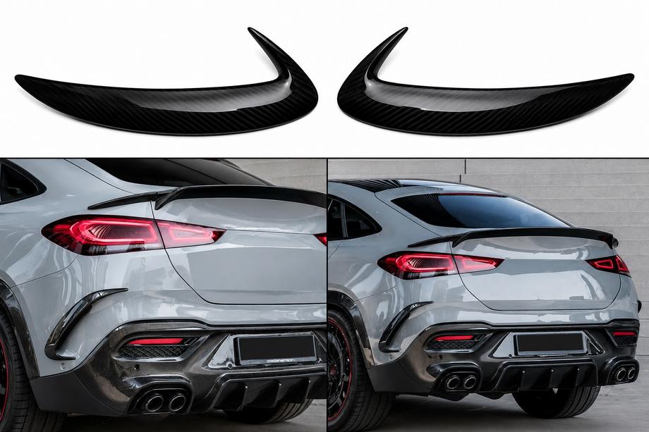 Mercedes GLE kupé C167 2019– Kryty zadního nárazníku (pro GLE 350/GLE450/GLE63 2019-2023, karbon) Image