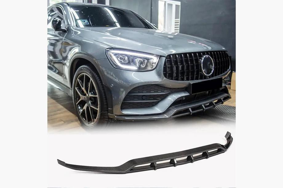 Mercedes GLC X253 2015–2022 Nástavec předního nárazníku Lip (pro AMG-Line 2020+, karbon) Fotografie 1
