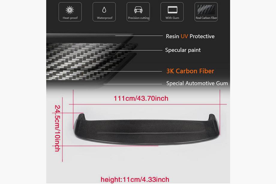Volkswagen Golf 7/E-Golf 2012–2020 Spoiler V3 (pro GTI/R HB, karbon) Fotografie 5