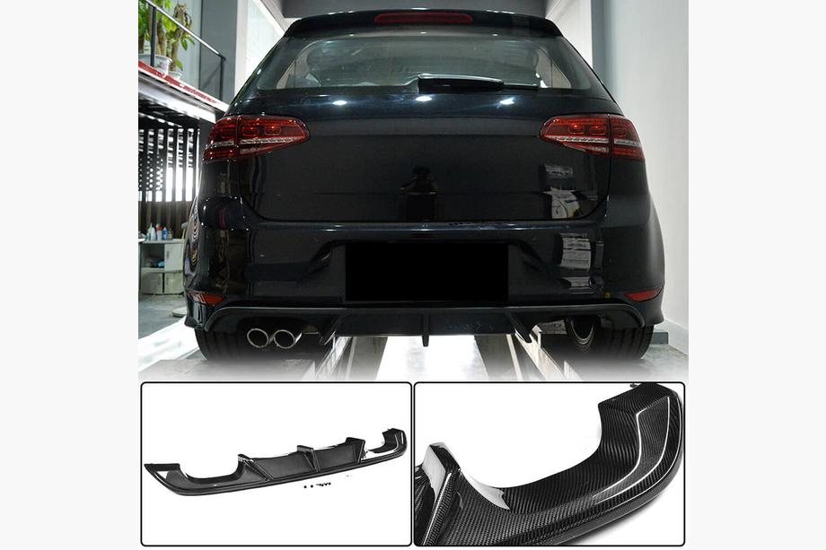 Volkswagen Golf 7/E-Golf 2012–2020 Difuzor zadního nárazníku (pro R/R-Line HB 2012-2017, karbon) Image
