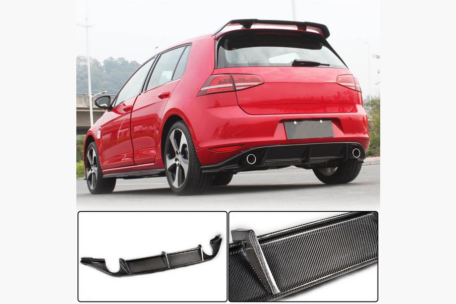 Volkswagen Golf 7/E-Golf 2012–2020 Difuzor zadního nárazníku V3 (pro Base/GTI HB 2012-2017, karbon) Image
