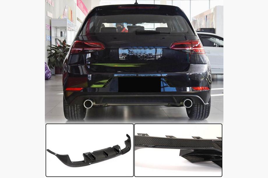 Volkswagen Golf 7/E-Golf 2012–2020 Difuzor zadního nárazníku (pro Base/GTI HB 2017-2020, karbon) Image