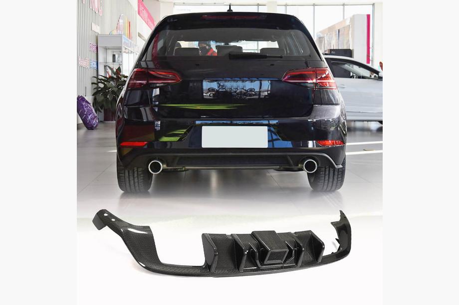 Volkswagen Golf 7/E-Golf 2012–2020 Difuzor zadního nárazníku (pro Base/R/GTI HB 2017-2020, karbon) Image