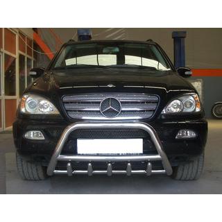 Nerezový přední ochranný rám (bullbar) Mercedes ML W163 1997–2005 fotografie 3