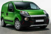 Peugeot Bipper 2008–2017 Kryty mlhovek – horní model (2 ks, nerez) fotografie 1