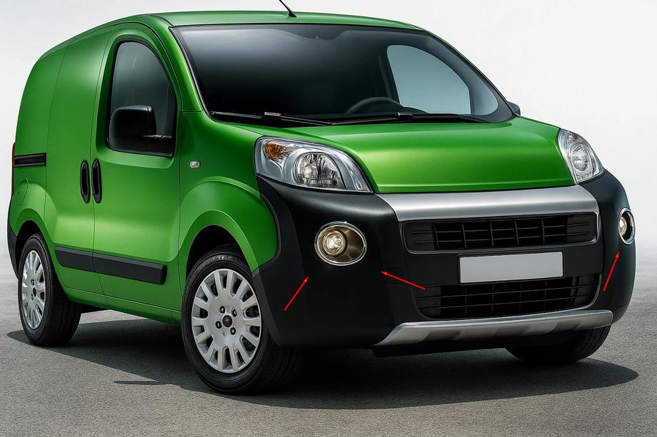 Peugeot Bipper 2008–2017 Kryty mlhovek – horní model (2 ks, nerez) Image