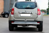 Renault Duster 2008–2017 Zadní rovný ochranný rám (nerez) fotografie 3