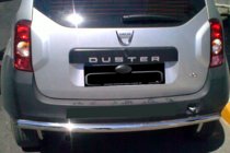 Renault Duster 2008–2017 Zadní rovný ochranný rám (nerez) fotografie 6