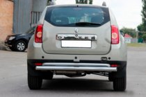 Dacia Duster 2008–2018 Zadní rovný ochranný rám (nerez) fotografie 5