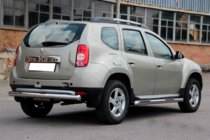 Dacia Duster 2008–2018 Zadní rovný ochranný rám (nerez) fotografie 4