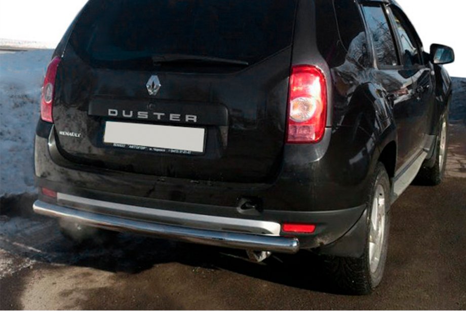 Dacia Duster 2008–2018 Zadní rovný ochranný rám (nerez) Image