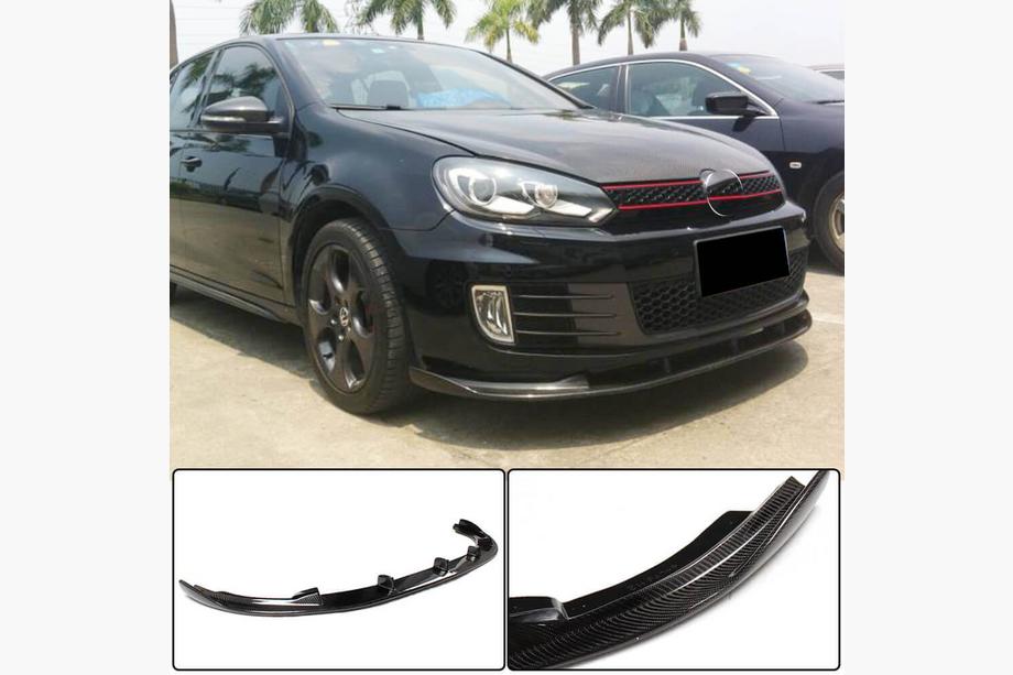 Volkswagen Golf 6 2008–2014 Karbonový přední lip spoiler Lip V2 (pro GTI HB 2010-2013) Image