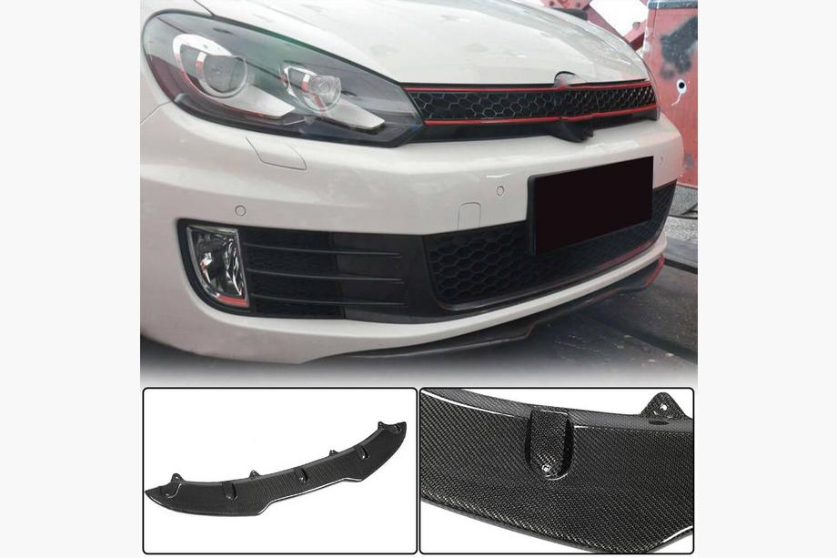 Volkswagen Golf 6 2008–2014 Nástavec na přední nárazník Lip V4 (pro GTI HB 2010-2013, karbon) Image