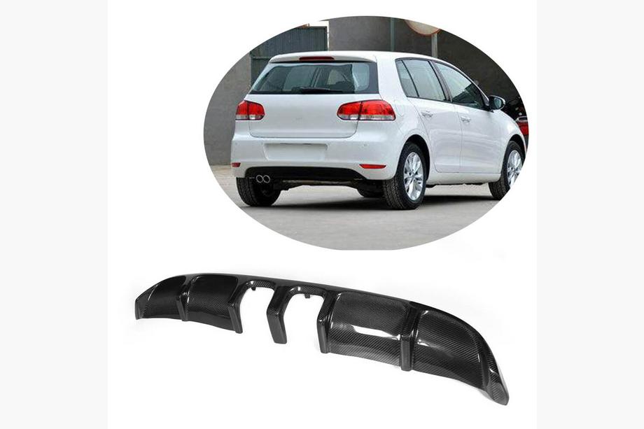 Volkswagen Golf 6 2008–2014 Difuzor zadního nárazníku V2 (pro Base HB 2010-2013, karbon) Image