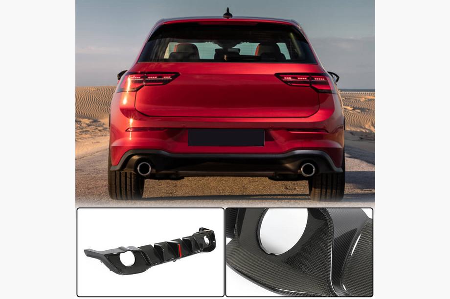 Volkswagen Golf 8 2019– Difuzor zadního nárazníku (pro GTI HB, suchý karbon) Image