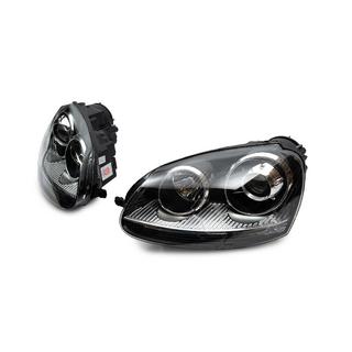Přední světlomety s čočkou Black (2 ks) Volkswagen Golf 5 2003–2009 fotografie 1