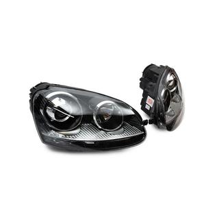 Přední světlomety s čočkou Black (2 ks) Volkswagen Golf 5 2003–2009 fotografie 3