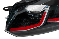 Volkswagen Golf 6 2008–2014 Přední světlomety Golf 7 Style Red (bez řídicích jednotek, 2 ks) fotografie 7