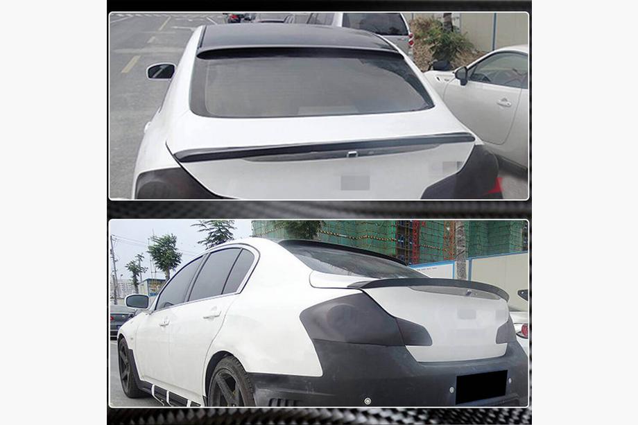 Infiniti G25/G35/37 (V36/CV36) 2006–2015 SD panel mezi zadními světly (pro G37 2009-2013, G25 2011-2012, karbon) Fotografie 5