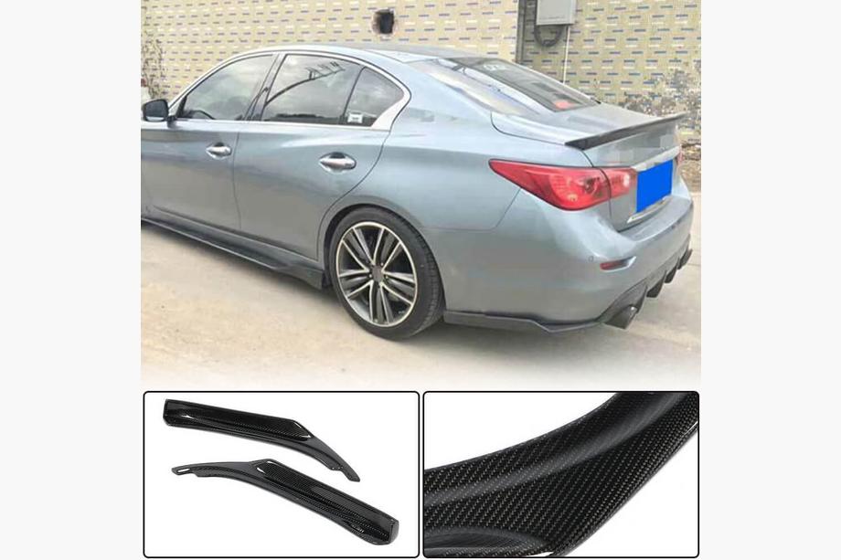 Infiniti Q50/Q60 2013–2024 Karbonové kryty zadního nárazníku (pro Q50 Base/Sport 2014-2017, karbon) Image