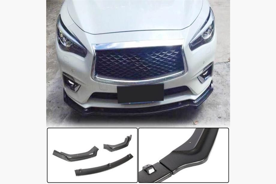 Infiniti Q50/Q60 2013–2024 Karbonový přední lip Lip V2 (pro Q50 Base 2018-2023, karbon) Image
