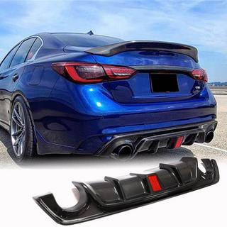 Difuzor zadního nárazníku V3 (pro Q50 Base/Sport 2018-2023, karbon)