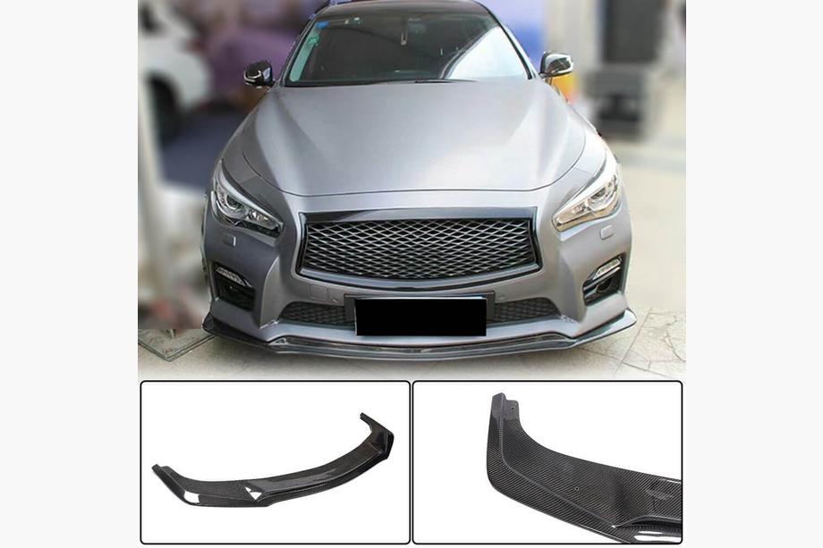 Infiniti Q50/Q60 2013–2024 Karbonový lip na přední nárazník Lip V1 (pro Q50 Sport 2014-2017) Fotografie 1