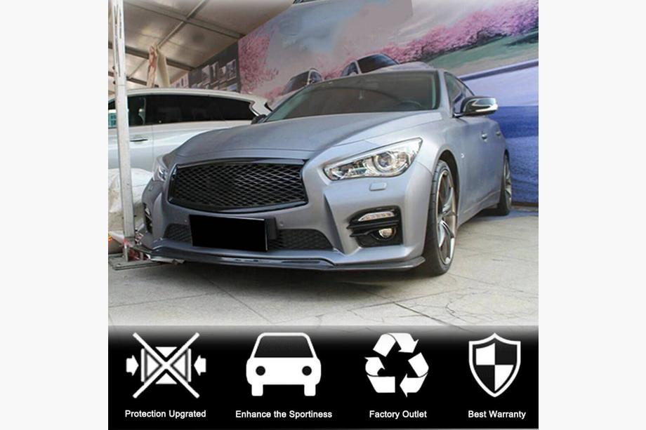 Infiniti Q50/Q60 2013–2024 Karbonový lip na přední nárazník Lip V1 (pro Q50 Sport 2014-2017) Fotografie 2