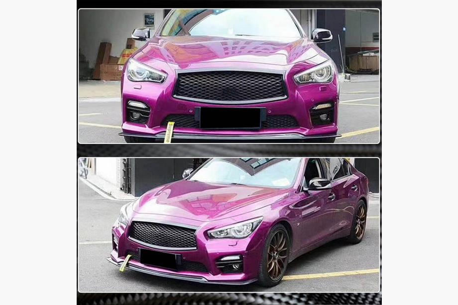 Infiniti Q50/Q60 2013–2024 Karbonový lip na přední nárazník Lip V1 (pro Q50 Sport 2014-2017) Fotografie 3