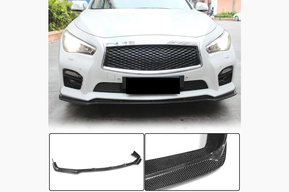 Infiniti Q50/Q60 2013–2024 Karbonový lip na přední nárazník Lip V2 (pro Q50 Sport 2014-2017) Fotografie 1
