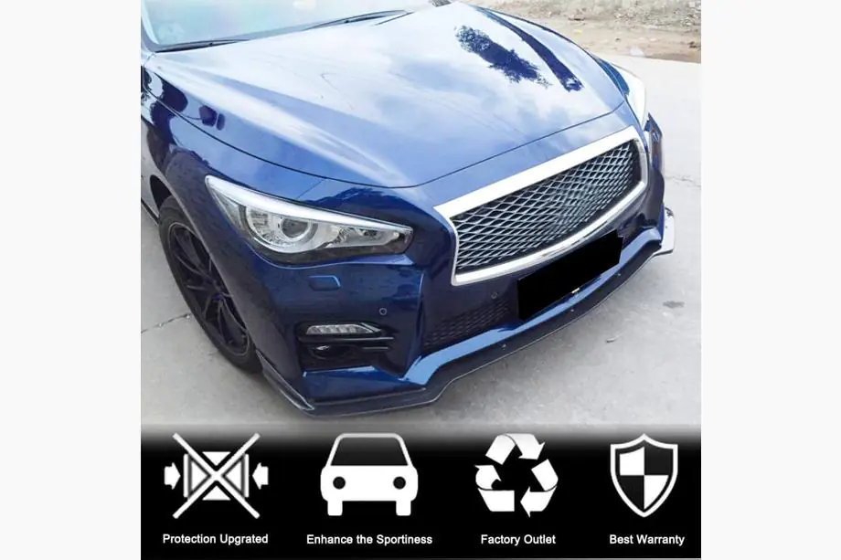 Infiniti Q50/Q60 2013–2024 Karbonový lip na přední nárazník Lip V2 (pro Q50 Sport 2014-2017) Fotografie 2
