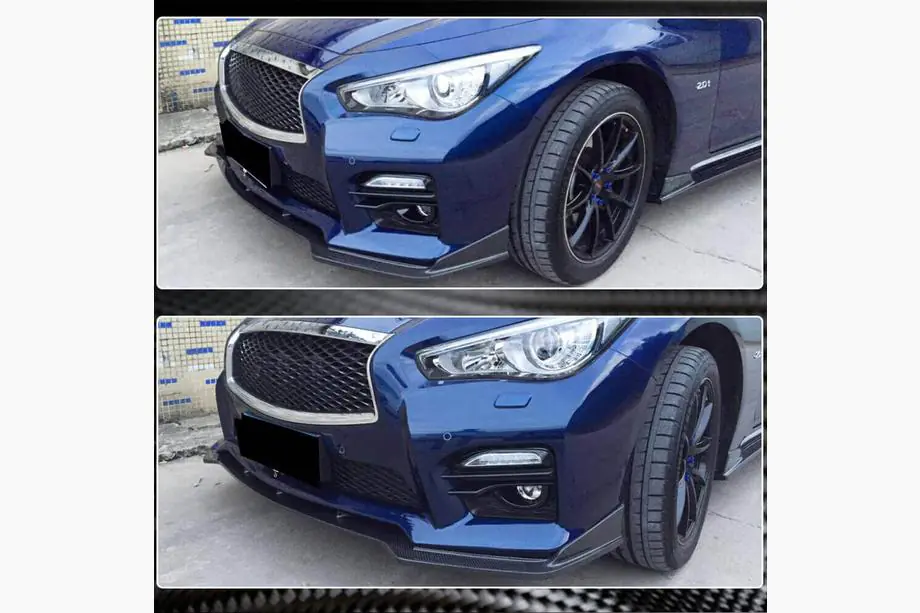 Infiniti Q50/Q60 2013–2024 Karbonový lip na přední nárazník Lip V2 (pro Q50 Sport 2014-2017) Fotografie 3