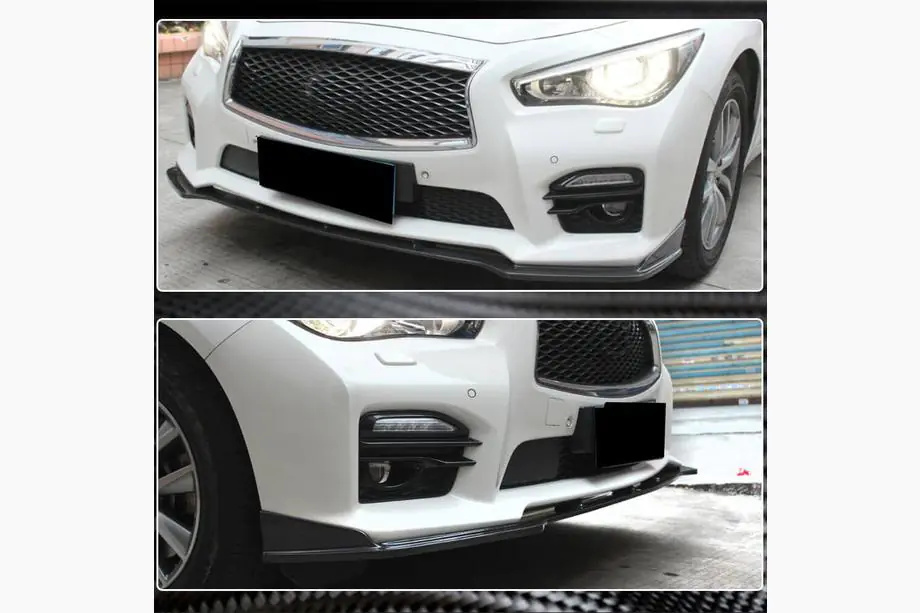 Infiniti Q50/Q60 2013–2024 Karbonový lip na přední nárazník Lip V2 (pro Q50 Sport 2014-2017) Fotografie 4