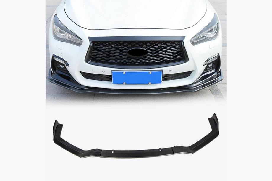 Infiniti Q50/Q60 2013–2024 Karbonový lip na přední nárazník Lip V1 (pro Q50 Sport 2018-2022, karbon) Image