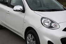 Nissan Micra K13 2011–2016 Chromované kryty zrcátek (2 ks, ABS) fotografie 1