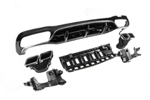 Mercedes E-class W213 2016–2023 Zadní difuzor s koncovkami výfuku E63-Design Silver (pro AMG/AMG-Line 2016-2020) fotografie 3