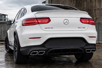 Mercedes GLC Coupé C253 2016–2023 Zadní difuzor s výfukovými koncovkami Silver (design AMG63) fotografie 2