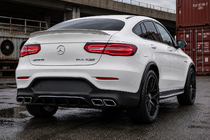 Mercedes GLC Coupé C253 2016–2023 Zadní difuzor s výfukovými koncovkami Silver (design AMG63) fotografie 3