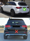Mercedes GLC X253 2015–2022 Zadní difuzor s koncovkami výfuku Silver (design AMG63) fotografie 7